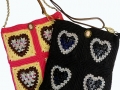 Pop Tab Heart Granny Squares Bag