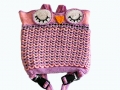 Owl shaped pop tab back pack