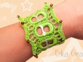 Brazalete de anillas forradas