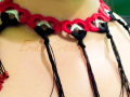 Hearts and fringes pop tab necklace