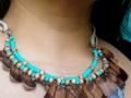 Pine cone and beads necklace