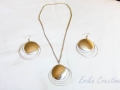 Soda can bottoms necklace and earrings