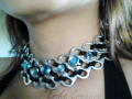 Pop tabs and beads necklace