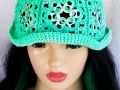 Flowers Granny squares pop tab hat