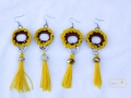 Pop tab sunflower earrings