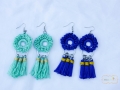 Pop tab flower and tassel earrings