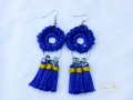 Pop tab flower and tassel earrings