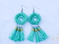 Pop tab flower and tassel earrings