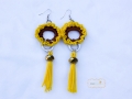 Pop tab sunflower earrings