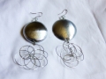 Soda can bottom earrings