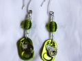 Monster tabs and beads earrings