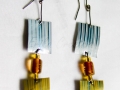 Aluminum can and beads earrings