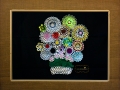 Pop tab flowers bouquet wall art