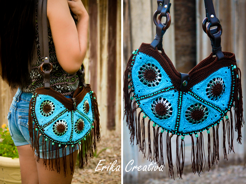 Hippie Pop Tab Purse PDF Tutorial (English/Spanish)