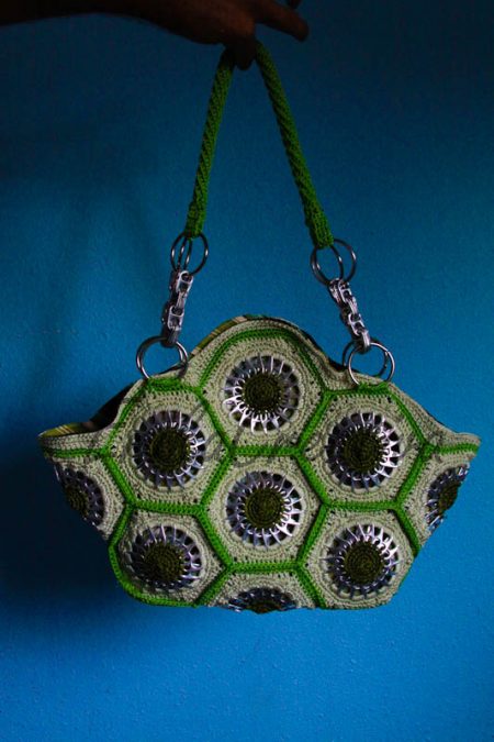 Hexagonal Motif Pop Tab Purse PDF Tutorial