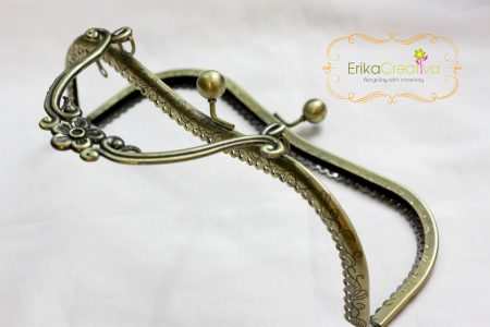 20.5cm Bronze Color Metal Purse Frame Handle