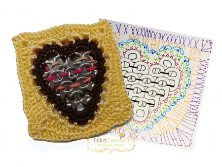 Heart-shaped Granny Square Graphic