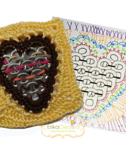 Heart-shaped Granny Square Graphic