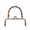 20cm Metal Purse Frame With Bamboo Handle