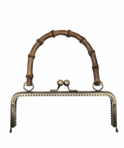 20cm Metal Purse Frame With Bamboo Handle