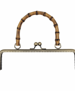 25cm Metal Purse Frame With Bamboo Handle