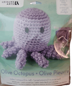 Leisure Arts Crochet Kit Amigurumi Pudgies Olive Octopus